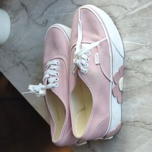 Vans Pink and White Women's Sneakers